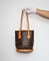 Petit Bucket Bag, &pound;275, Handbags, Brown, Canvas, Back view